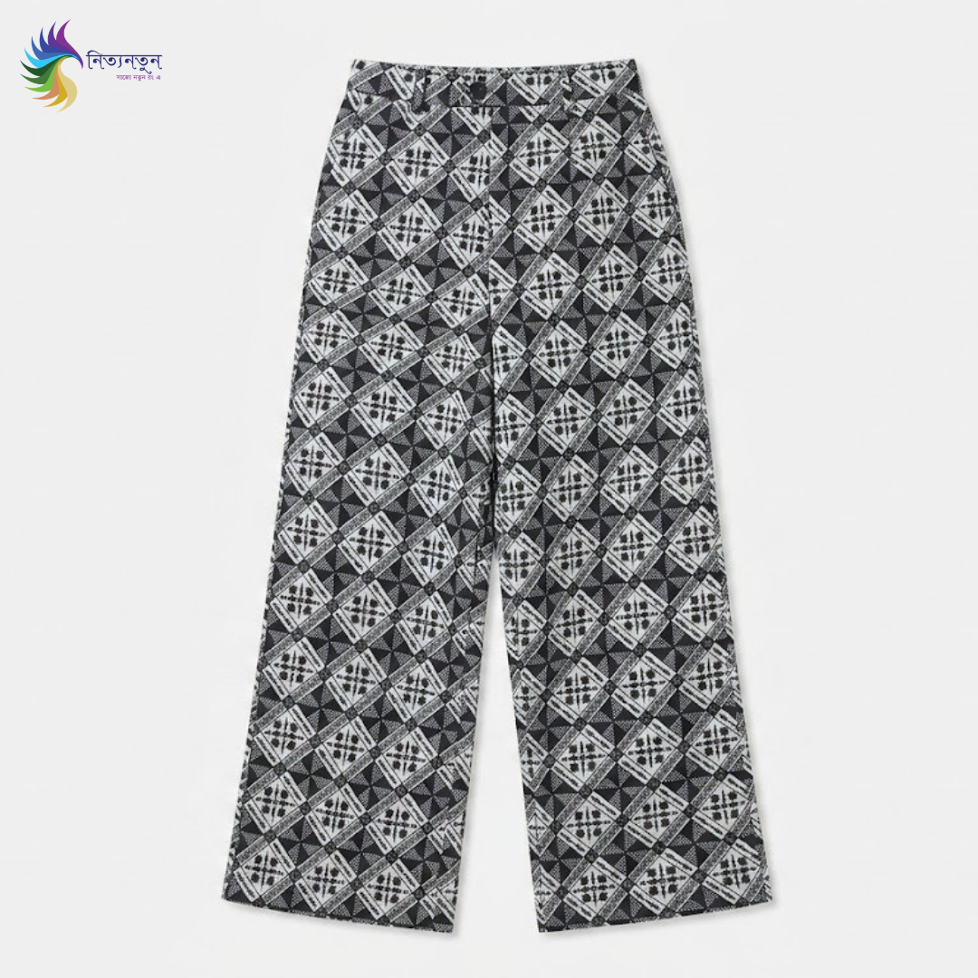 Black Mosaic Canvas pant