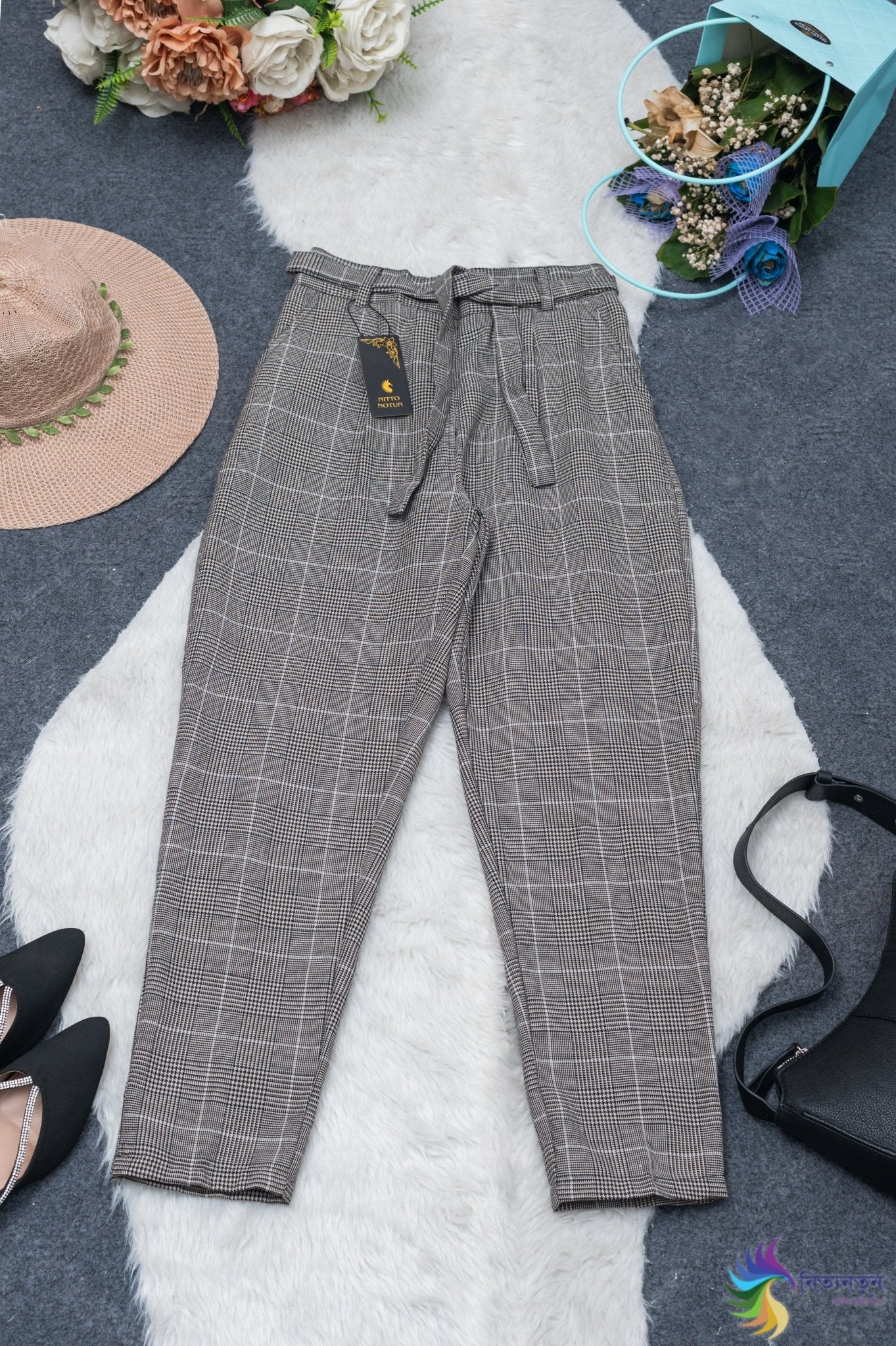 Prince of Wales Check Pant for Women - Nitto Notun