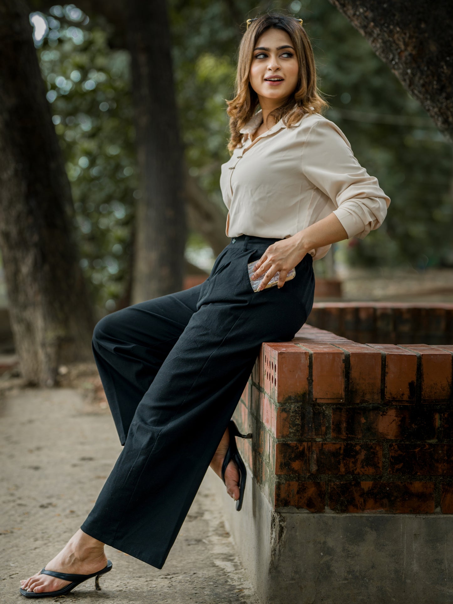 Gabardine Wide Leg