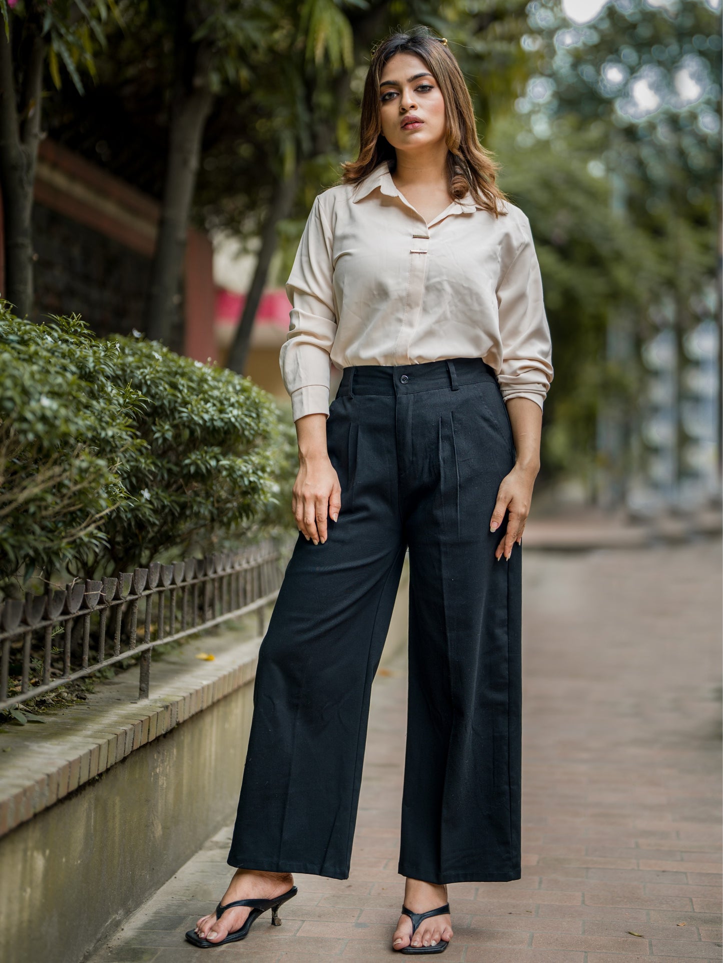 Gabardine Wide Leg