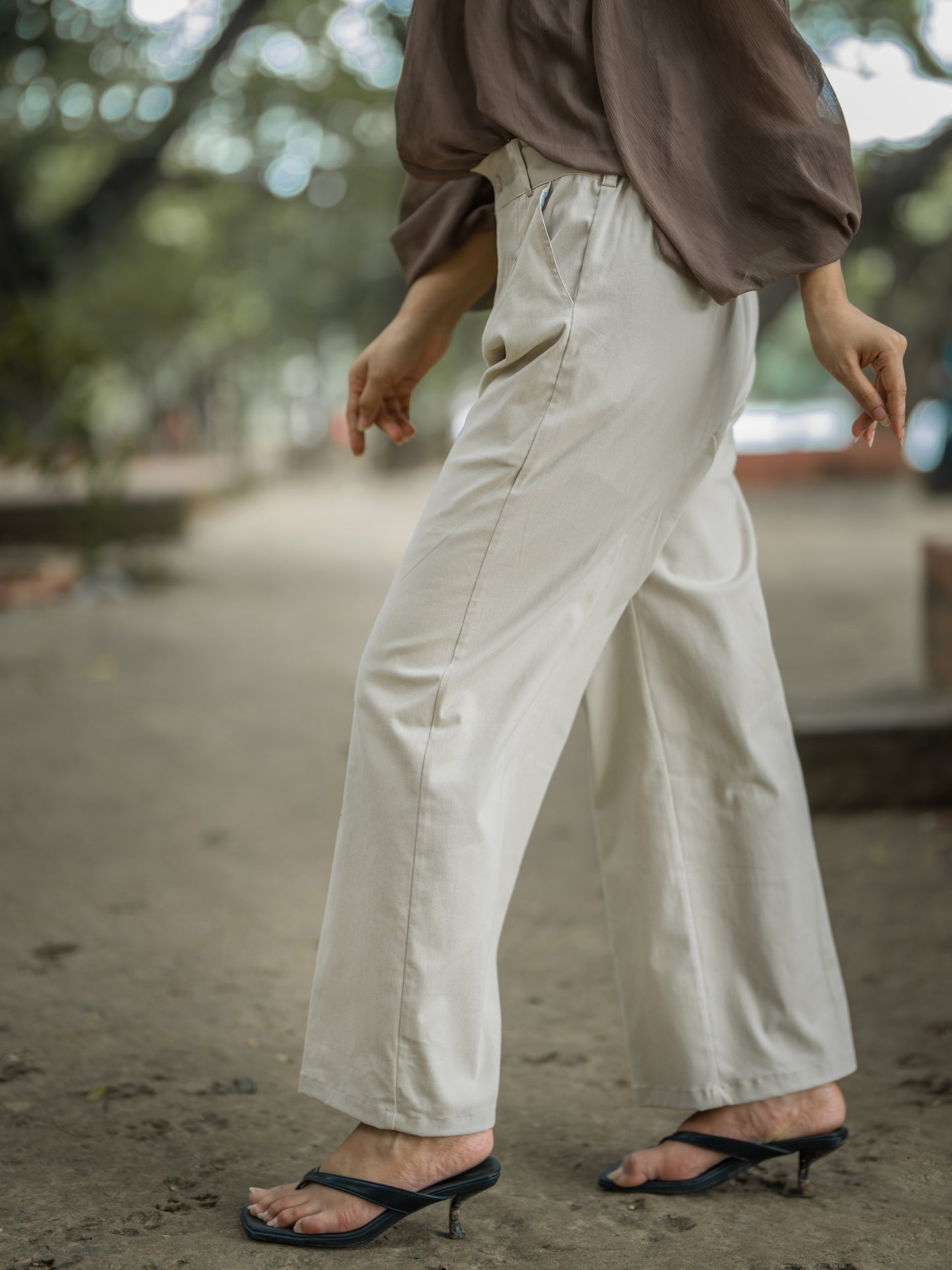 Gabardine Wide Leg