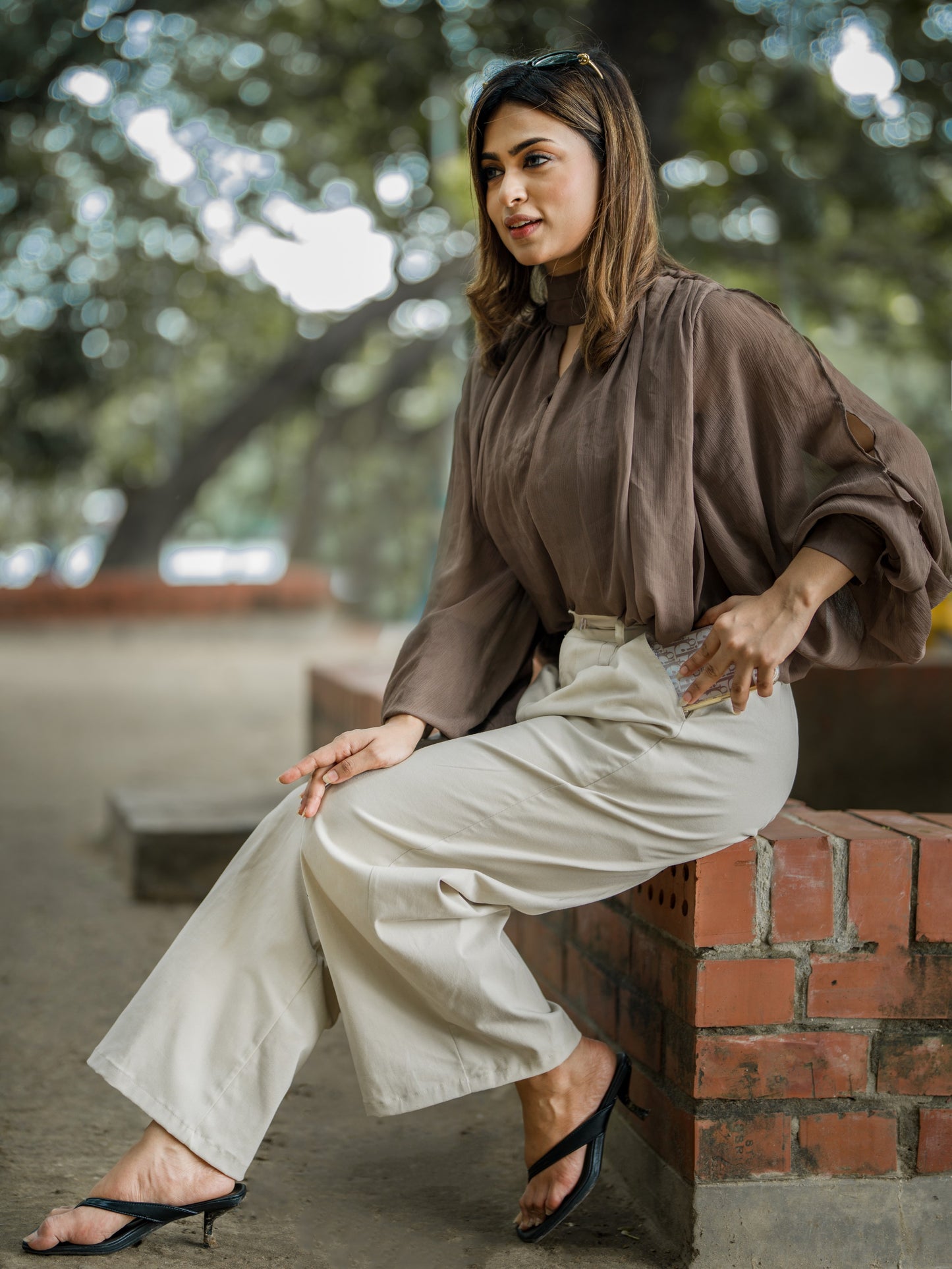 Gabardine Wide Leg