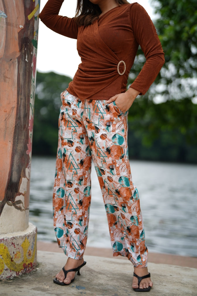 Terracotta Mosaic Canvas Pants