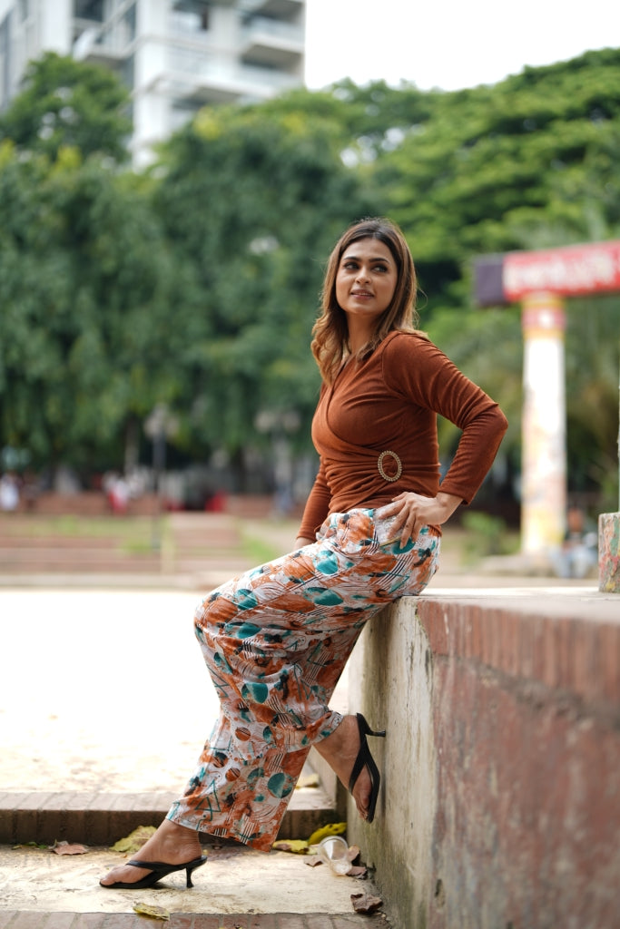 Terracotta Mosaic Canvas Pants